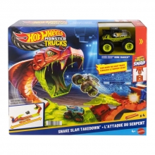 MATTEL JJN44 HOT WHEELS PISTA DE JUGUETE PISTA MONSTER TRUCKS MORDIDA DE SERPIENTE