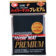 KMC HYPER MATTE PREMIUM SLEEVES BLACK 50