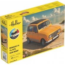 HELLER 58704 1:24 STARTER KIT RENAULT 4 TL / GTL SUN ROOF