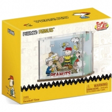 PANTASTIC 2101 SNOOPY BASEBALL TIME WOODEN MINI SCENE