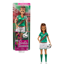 MATTEL HCN18 BARBIE JUGADORA DE FUTBOL PLAYERA VERDE