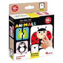 BANANAPANDA 49104 PUZZLE HALVES ANIMALS 16 PIEZAS