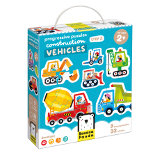 BANANAPANDA 49205 PROGRESSIVE PUZZLE VEHICLES 33 PIEZAS STEP 3
