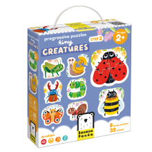 BANANAPANDA 49207 PROGRESSIVE PUZZLE TINY CREATURES 32 PIEZAS STEP 2