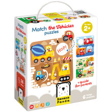 BANANAPANDA 49209 MATCH THE VEHICLES PUZZLE 36 PIEZAS