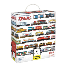 BANANAPANDA 49349 MIX AND MATCH PUZZLE TRAINS 24 PIEZAS