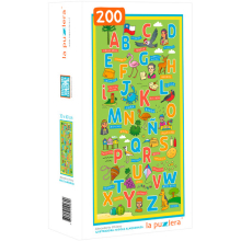 LAPUZZLERA PUZZLE ABECEDARIO CHILENO 200 PIEZAS