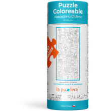 LAPUZZLERA PUZZLE COLOREABLE ABECEDARIO CHILENO 200 PIEZAS