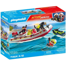 PLAYMOBIL 71464 BOTE DE BOMBEROS CON MOTO ACUATICA