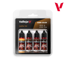 VALLEJO 72385 GAME COLOR SET LEATHER 4X18 ML