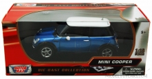 MOTORMAX 73114 2001 MINI COOPER BLACK OR METALLIC BLUE 1:18