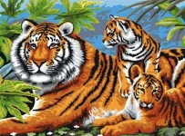 ROYAL PJL5 JUNIOR PAINT BY NUMBER TIGER & CUBS 15X11-1:4